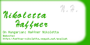 nikoletta haffner business card